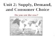 Unit 2: Supply, Demand, and Consumer Choice Do you see the cow? 1