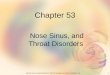 1Elsevier items and derived items © 2007 by Saunders, an imprint of Elsevier, Inc. Chapter 53 Nose Sinus, and Throat Disorders