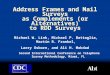 Address Frames and Mail Surveys as Complements (or Alternatives) to RDD Surveys Michael W. Link, Michael P. Battaglia, Martin R. Frankel, Larry Osborn,