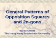 General Patterns of Opposition Squares and 2n-gons Ka-fat CHOW The Hong Kong Polytechnic University