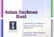Asian Soybean Rust University of Illinois State Soybean Rust Taskforce Suzanne Bissonnette, IPM Educator