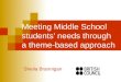 Meeting Middle School students needs through a theme-based approach Sheila Brannigan