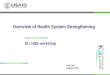 Overview of Health System Strengthening DLI HSS workshop Ann Lion August, 2011
