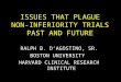 ISSUES THAT PLAGUE NON- INFERIORITY TRIALS PAST AND FUTURE RALPH B. DAGOSTINO, SR. BOSTON UNIVERSITY HARVARD CLINICAL RESEARCH INSTITUTE