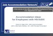 Accommodation Ideas for Employees with HIV/AIDS Tracie D. Saab, M.S., JAN Lead Consultant with Linda Carter Batiste, J.D., JAN Principal Consultant A free