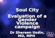 Soul City Evaluation of a Gender Violence campaign Dr Shereen Usdin, MD, MPH Soul City Evaluation of a Gender Violence campaign Dr Shereen Usdin, MD, MPH