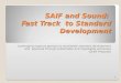 SAIF and Sound: Fast Track to Standard Development Leveraging rigorous process to accelerate standard development and approval through predictable and
