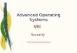 Advanced Operating Systems Prof. Muhammad Saeed Security
