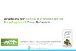 Academy for Green Microenterprise Development Peer Network Funded by the U.S SBA Program for Investments in Microentrepreneurs (PRIME) Program