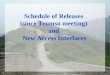 Schedule of Releases (since Tromso meeting) and New Access Interfaces