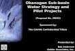 Okanogan Sub-basin Water Strategy and Pilot Projects (Proposal No. 29032) Sponsored by: The Colville Confederated Tribes Presented by: Bob Anderson Golder