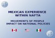MEXICAN EXPERIENCE WITHIN NAFTA MOVEMENTS OF PEOPLE IMPACT ON NATIONAL POLICIES IMPACT ON NATIONAL POLICIES