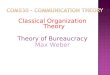 Classical Theory of Bureaucracy