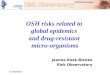 05-06/06/07 OSH risks related to global epidemics and drug-resistant micro-organisms Joanna Kosk-Bienko Risk Observatory