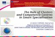 1 The Role of Clusters and Competence Centres in Smart Specialisation Dr Dimitri CORPAKIS, Head of Unit Regional Dimension of Innovation - C5 Directorate