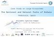 Case Study on Large Ecosystems The National and Natural Parks of Doñana Andalusia, Spain Alejandro Iglesias-Campos (ETC-TE / Junta de Andalucía) Expert