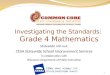 1 Investigating the Standards: Grade 4 Mathematics Statewide roll-out: CESA Statewide School Improvement Services In collaboration with Wisconsin Department