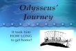 Odysseus Journey It took him HOW LONG to get home?