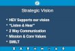 Strategic Vision HEV Supports our vision Listen & Hear 2 Way Communication Mission & Core Values SMILT