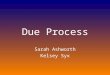 Due Process Sarah Ashworth Kelsey Syx. 14 th Amendment Section 1 All persons born or naturalized in the United States, and subject to the jurisdiction