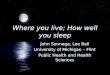 Where you live; How well you sleep John Sonnega, Lee Bell University of Michigan – Flint Public Health and Health Sciences John Sonnega, Lee Bell University
