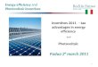 Avvocati, Dottori Commercialisti e Revisori Legali 1 Incentives 2011 – tax advantages in energy efficiency and Energy efficiency and Photovoltaic incentives