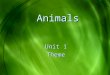 Animals Unit 1 Theme Kinds of Animals? Mammals Mammals – animals who drink milk from their mother. Fish Fish – swim and breathe water. Reptiles Reptiles