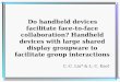 Do handheld devices facilitate face- to-face collaboration? Handheld devices with large shared display groupware to facilitate group interactions C.-C