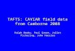 TAFTS: CAVIAR field data from Camborne 2008 Ralph Beeby, Paul Green, Juliet Pickering, John Harries