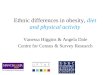 Ethnic differences in obesity, diet and physical activity Vanessa Higgins & Angela Dale Centre for Census & Survey Research