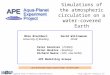 Simulations of the atmospheric circulation on a water-covered Earth mike/APE/Working Group on Numerical Experimentation -