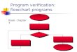 Program verification: flowchart programs Book: chapter 7