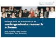 Findings from an evaluation of an undergraduate research scheme Jane McNeil & Helen Puntha Nottingham Trent University