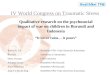 IV World Congress on Traumatic Stress Qualitative research on the psychosocial impact of war on children in Burundi and Indonesia Wietse A. Tol-HealthNet