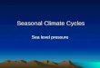 Seasonal Climate Cycles Seasonal Climate Cycles Sea level pressure
