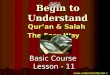 Begin to Understand Quran & Salah The Easy Way Basic Course Lesson - 11 