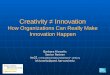 Creativity Innovation How Organizations Can Really Make Innovation Happen Barbara Kivowitz Senior Partner im21 : innovation/measurement/21 st century bkivowitz@post.harvard.edu