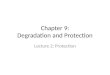 Chapter 9: Degradation and Protection Lecture 2: Protection