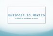 Business in México By Rodolfo Hernandez McIntyre