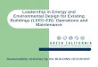 Leadership in Energy and Environmental Design for Existing Buildings (LEED-EB): Operations and Maintenance Sustainability Activities by the BUILDING OCCUPANT