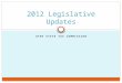 UTAH STATE TAX COMMISSION 2012 Legislative Updates