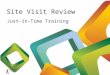 Site Visit Review Just-in-Time Training. Pre-work and Training Judging Examiner Evaluation Process Stage 1 Independent Review Stage 2 Consensus Review