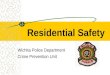 Residential Safety Wichita Police Department Crime Prevention Unit