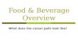 Food & Beverage Overview What does the career path look like?