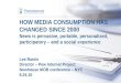 HOW MEDIA CONSUMPTION HAS CHANGED SINCE 2000 News is pervasive, portable, personalized, participatory – and a social experience Lee Rainie Director – Pew