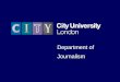 The University for business and the professions Department of Journalism