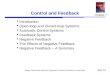 Storey: Electrical & Electronic Systems © Pearson Education Limited 2004 OHT 7.1 Control and Feedback Introduction Open-loop and Closed-loop Systems Automatic