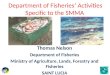 Department of Fisheries Activities Specific to the SMMA Thomas Nelson Department of Fisheries Ministry of Agriculture, Lands, Forestry and Fisheries SAINT