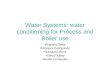 Water Systems: water conditioning for Process and Boiler use Prajakta Desai Niranjani Deshpande Sukhada Dhone Sanuj Dubey Neville Fernandes
