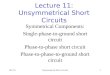 EE 751Unsymmetrical Short Circuits1 Lecture 11: Unsymmetrical Short Circuits Symmetrical Components: Single-phase-to-ground short circuit Phase-to-phase